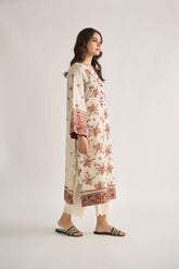 DC-0463 BEIGE EMBROIDERED KURTA